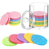 Compressed Natural Facial Sponges Round-MIX color